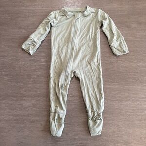 WildBird Baby Onesie Footie One Piece 0-3mo Months Sage Green Zip Up